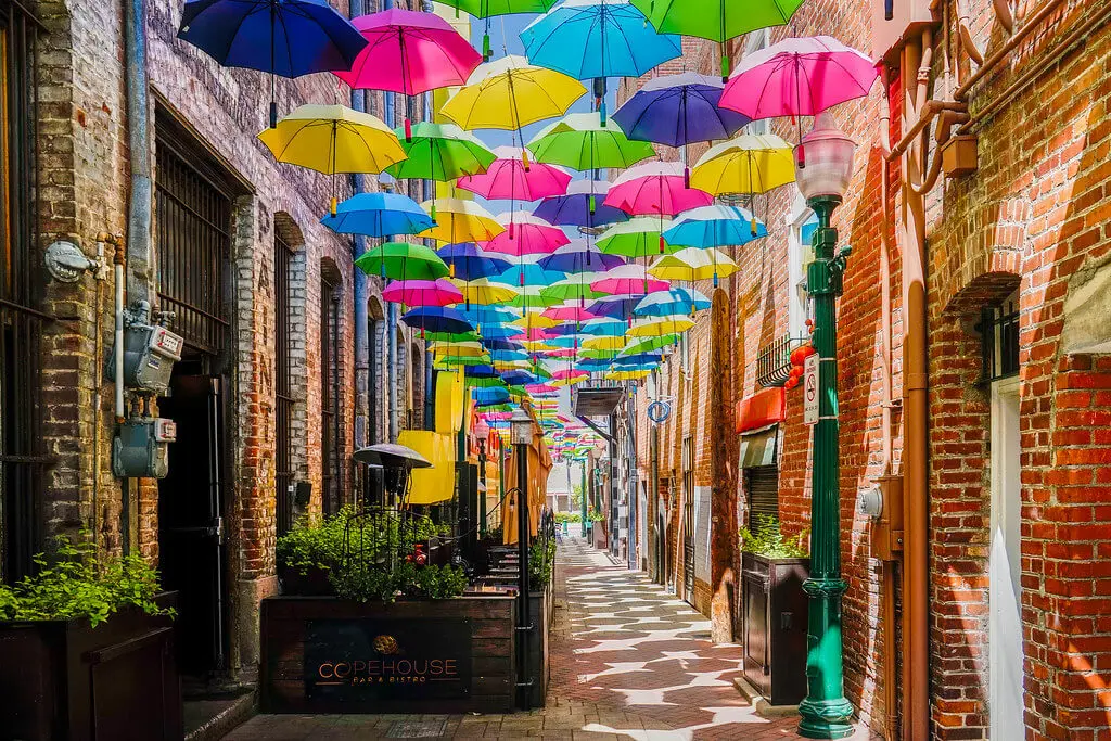 Ubrella alley in Redlands