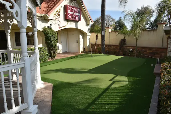 Putting green at Dynasty Suites Redlands
